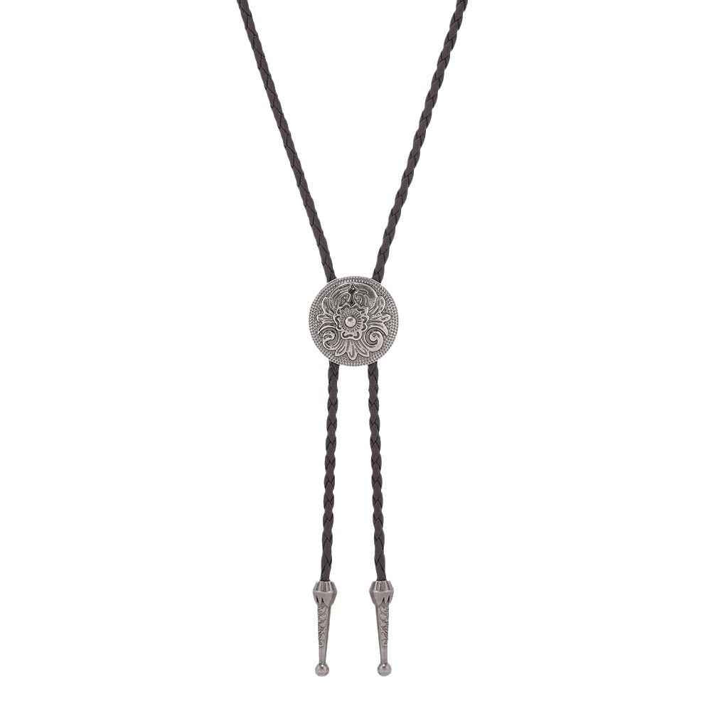 Arabesque Shield Bolo Tie Necklace