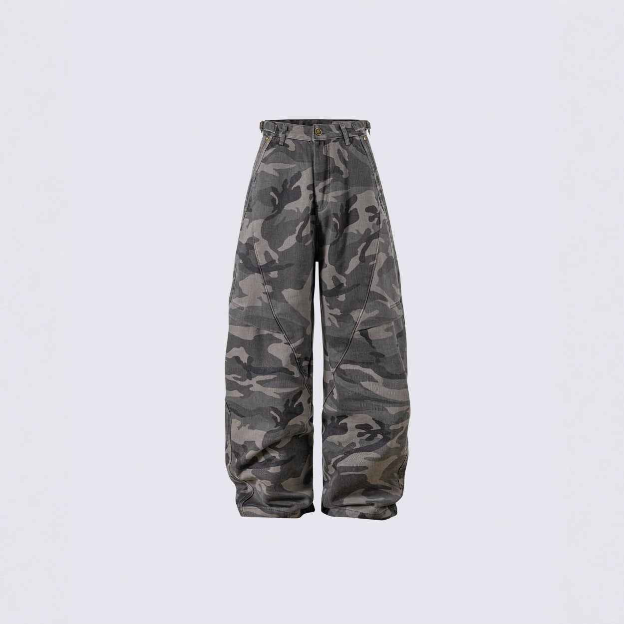 Baggy Ash Grey Camo Jeans