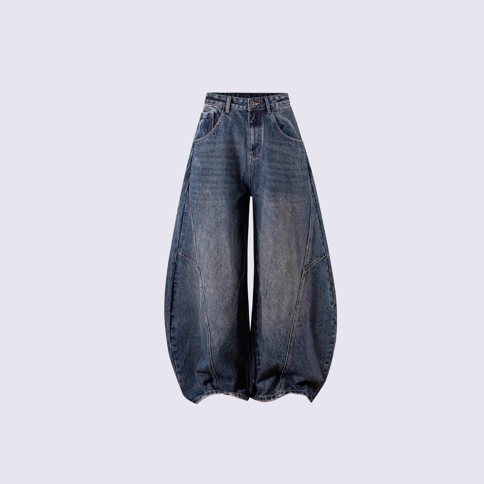 Baggy Loose Fit Blue Panel Jeans