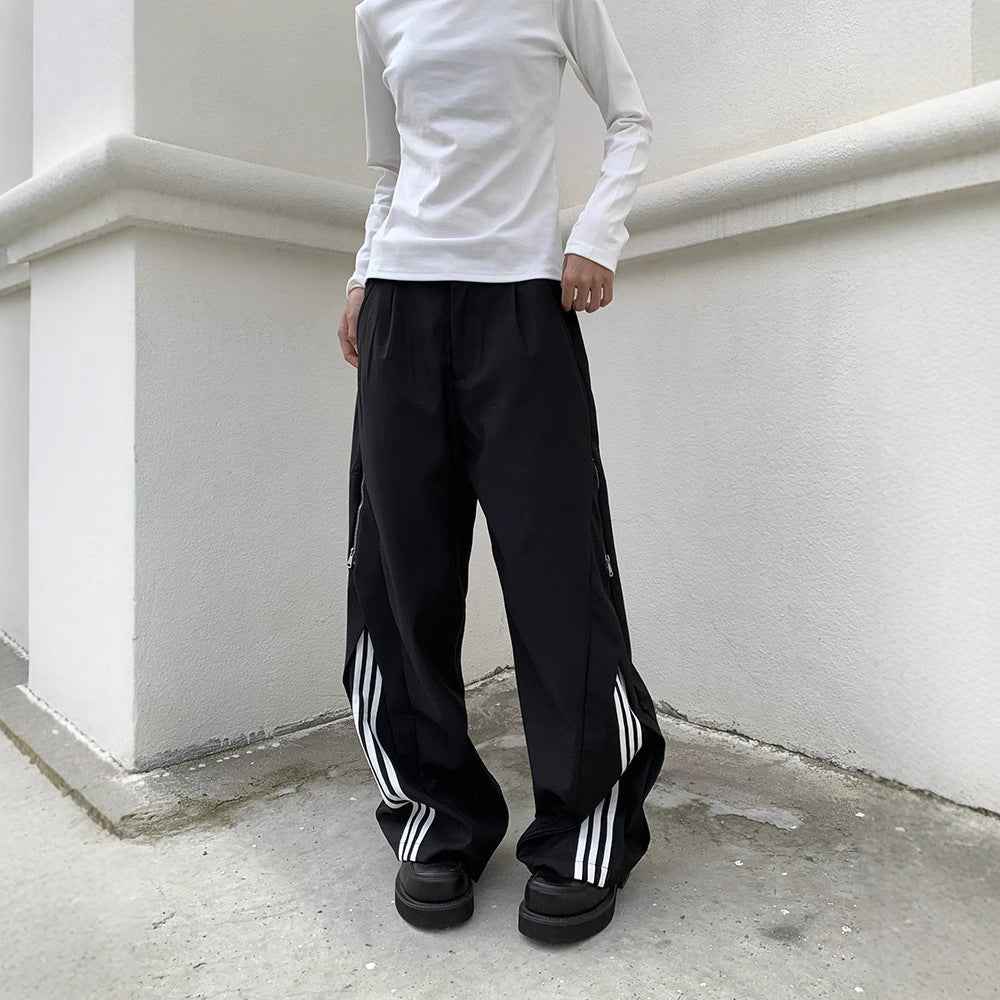 Street SP1 Relaxed Fit Stripe Wide Leg Joggers