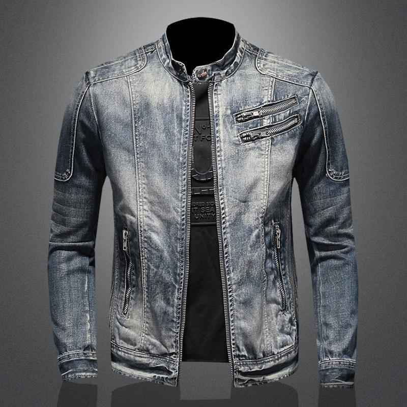 SK1 Denim Biker Jacket