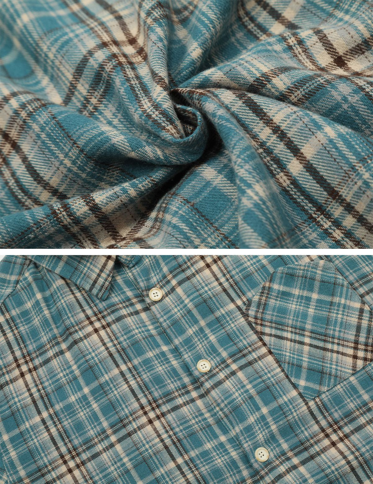 Distressed Plaid Flannel Shirt