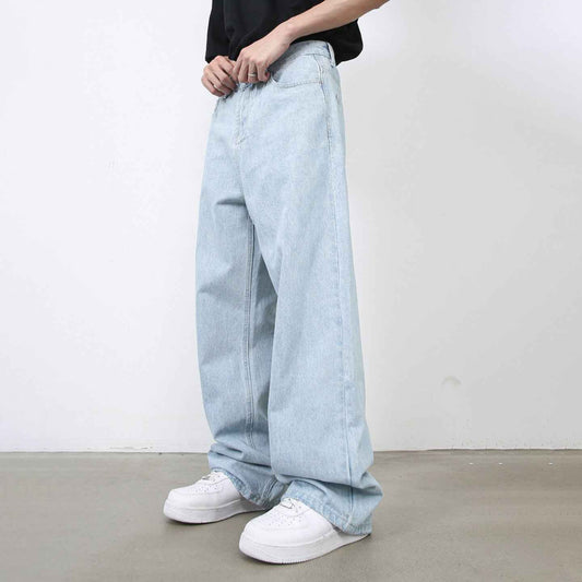 Light Blue Straight Leg Jeans