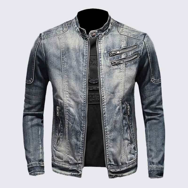 SK1 Denim Biker Jacket