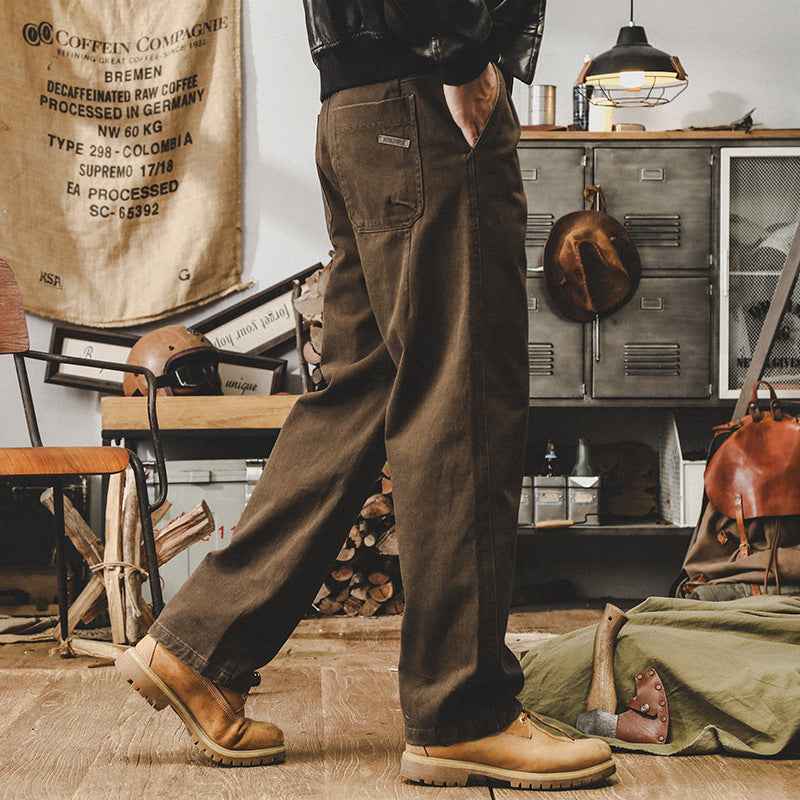 Vintage Washed Heavyweight Straight Leg Pants