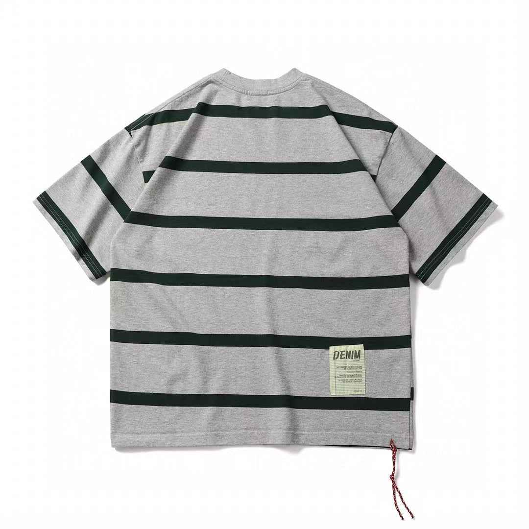 Retro Heavyweight Striped Cotton Tee