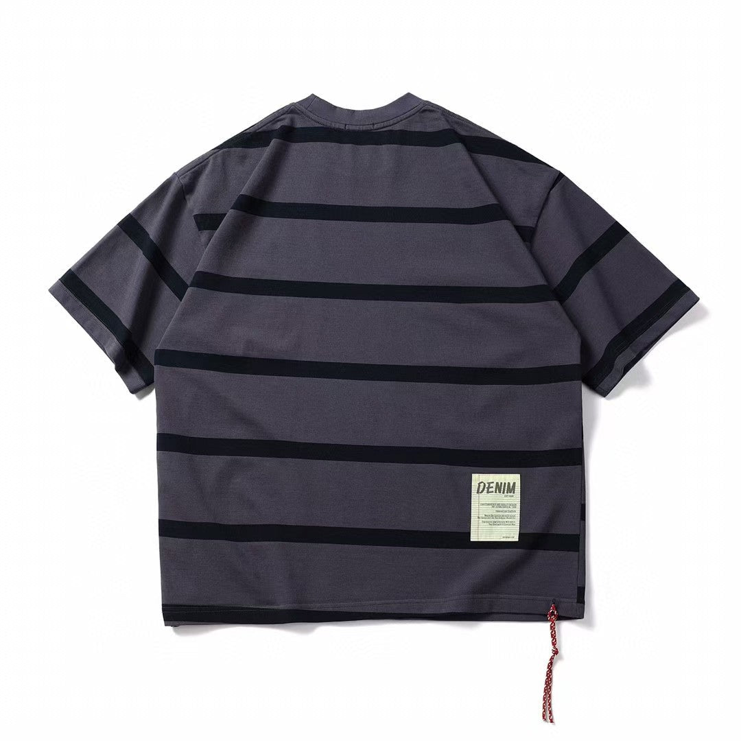 Retro Heavyweight Striped Cotton Tee