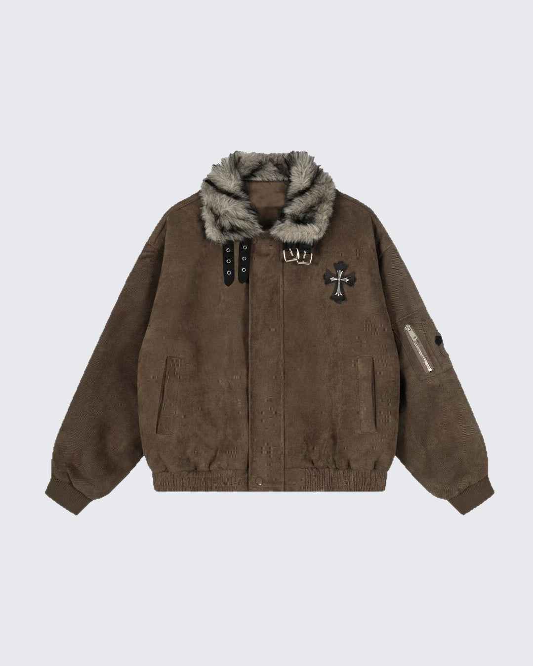 Faux Fur Shearling Cross Jacket