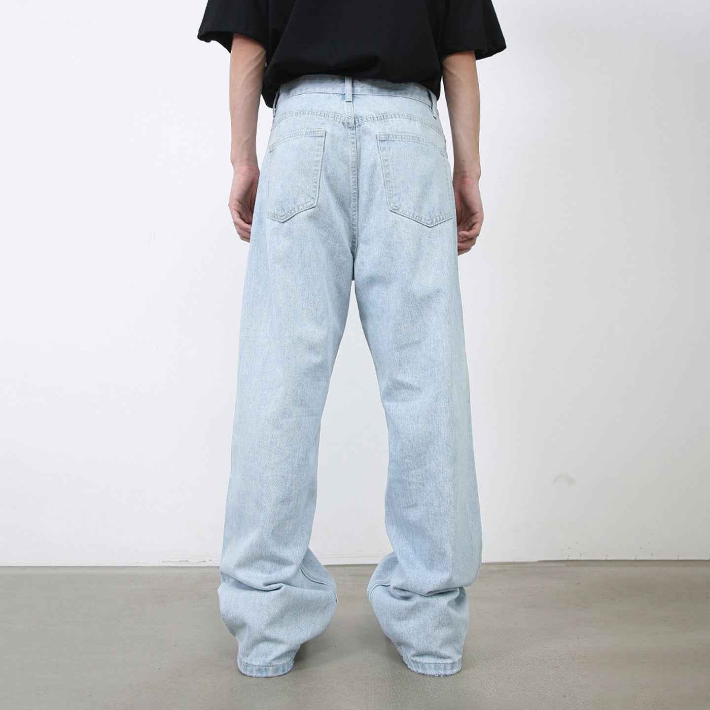 Light Blue Straight Leg Jeans
