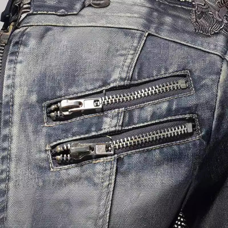 SK1 Denim Biker Jacket