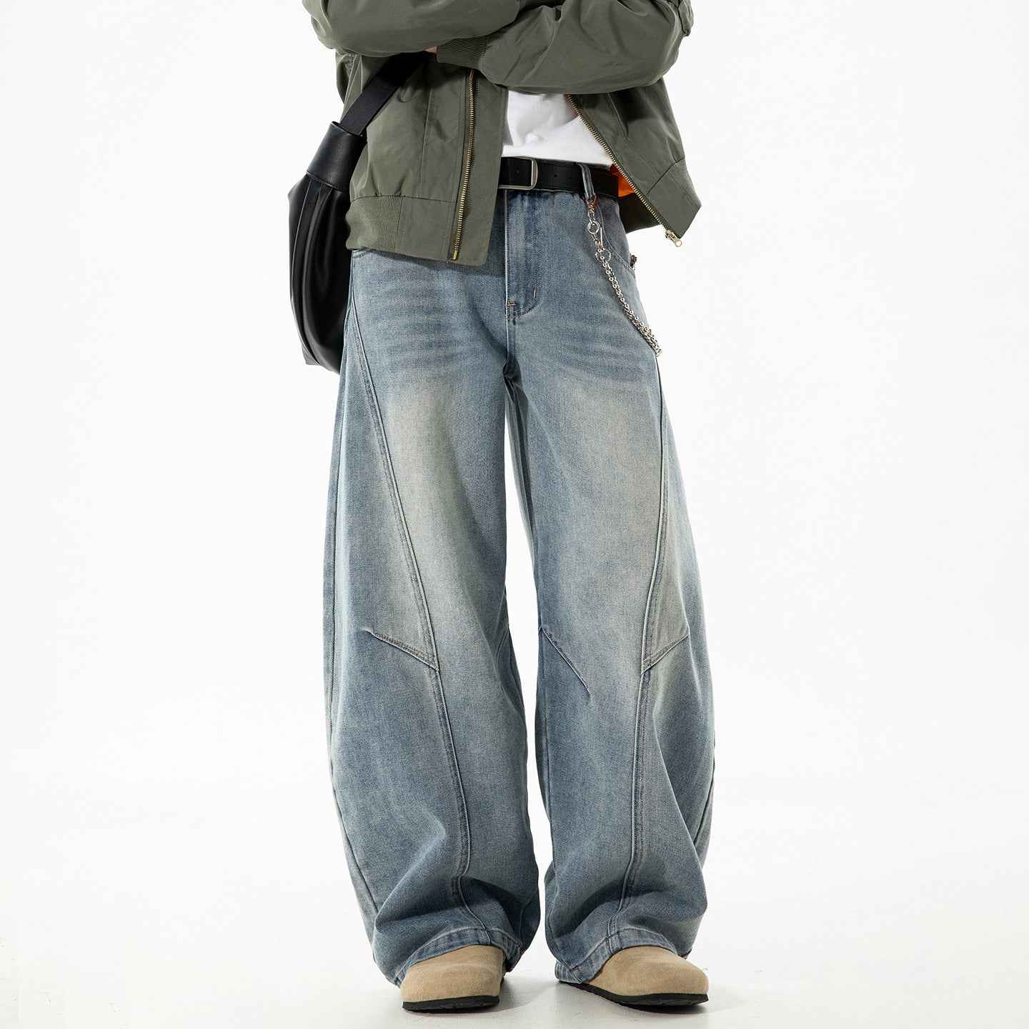 Retro Panelwork Denim Jeans