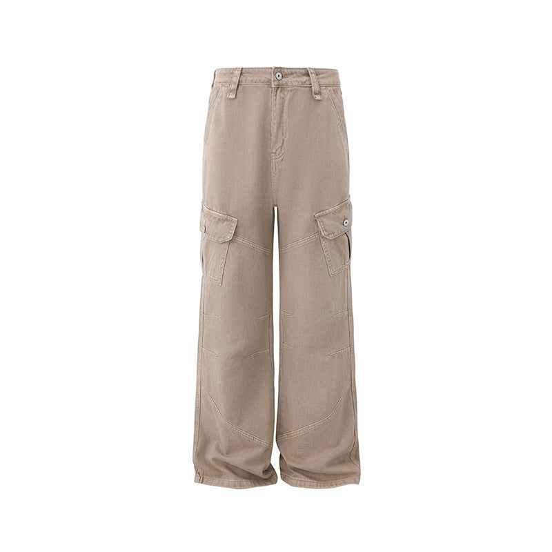 Retro Washed Relaxed Khaki Jeans