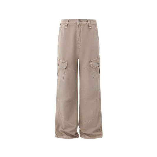 Retro Washed Relaxed Khaki Jeans