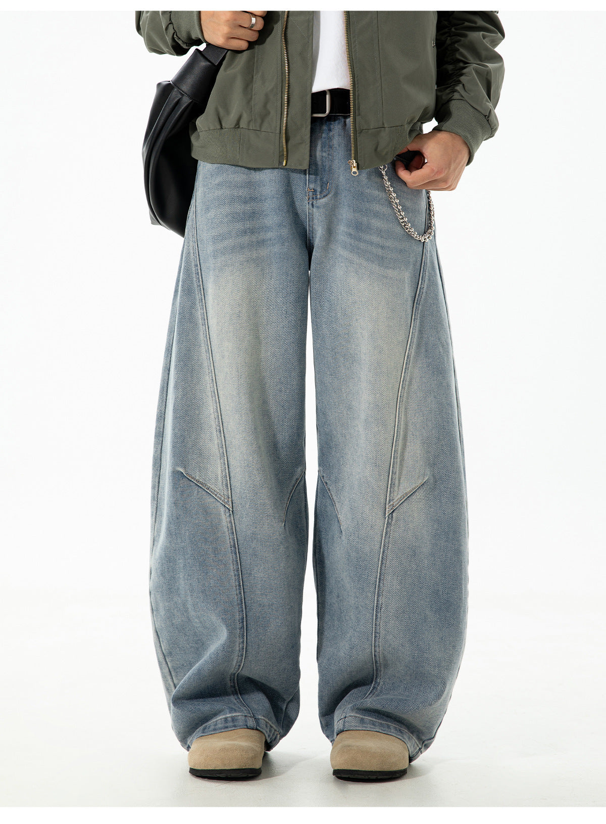 Retro Panelwork Denim Jeans