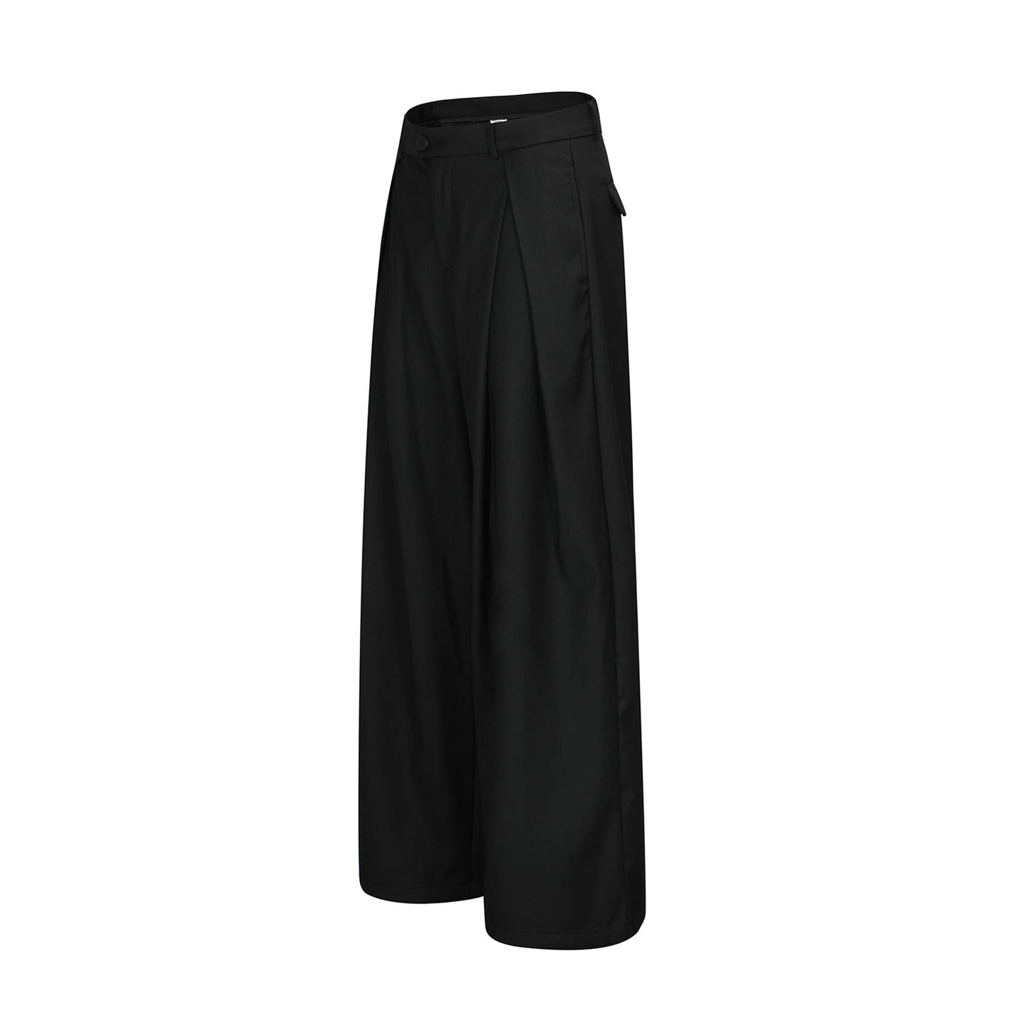 Retro Loose Pleated Deconstructed Casual Trousers
