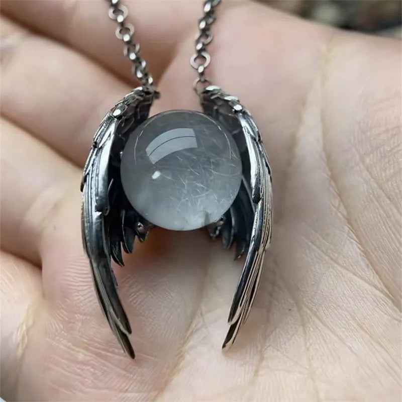 Ghost Wings Crystal Necklace