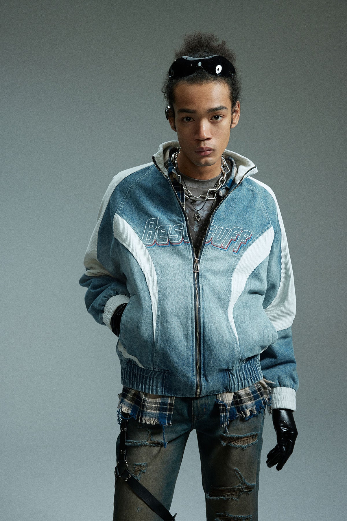 Retro Biker Splicing Jacket