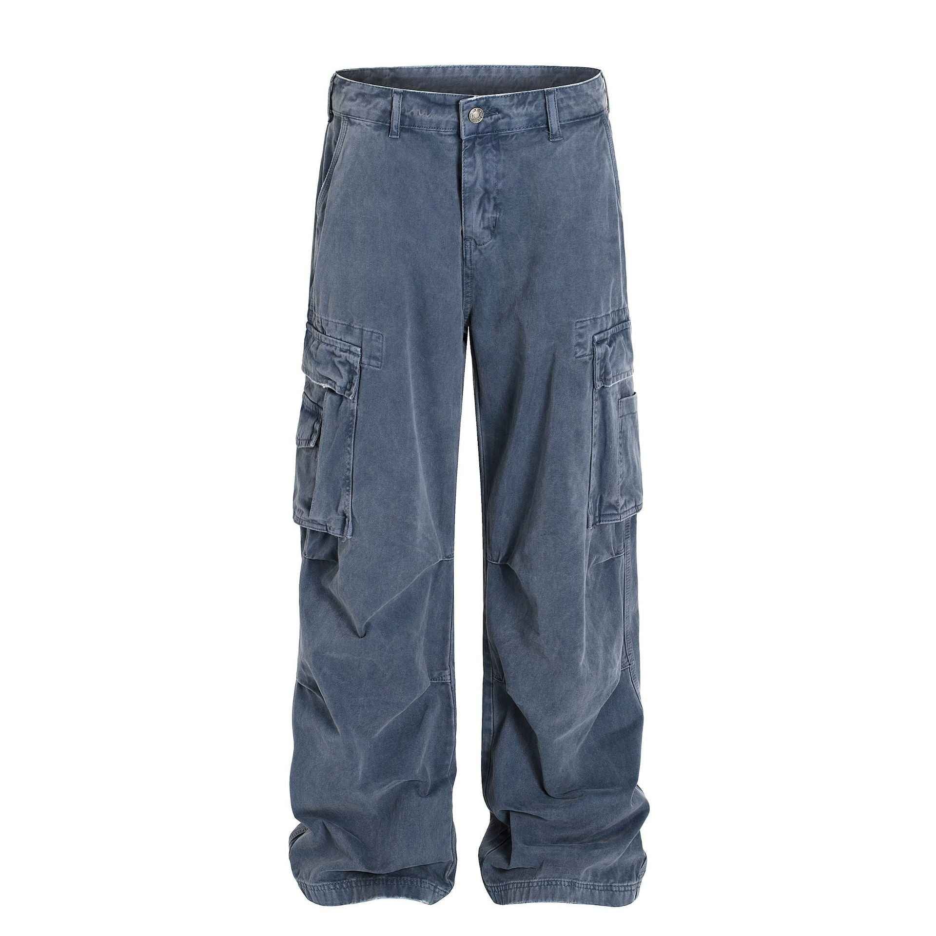 Retro Loose Fit MultiPocket Denim Cargo Jeans
