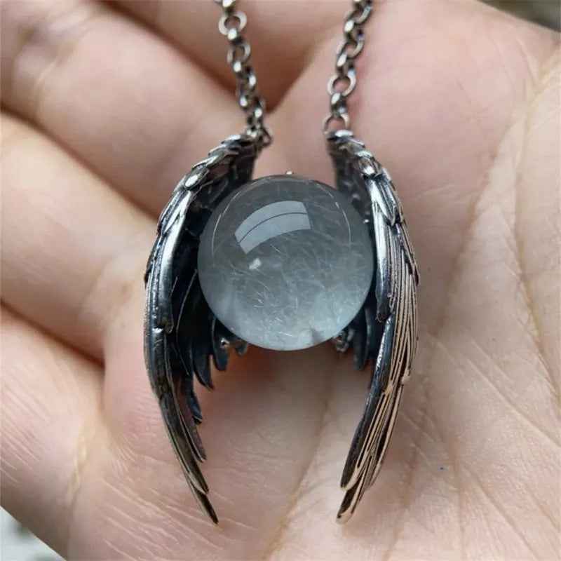 Ghost Wings Crystal Necklace