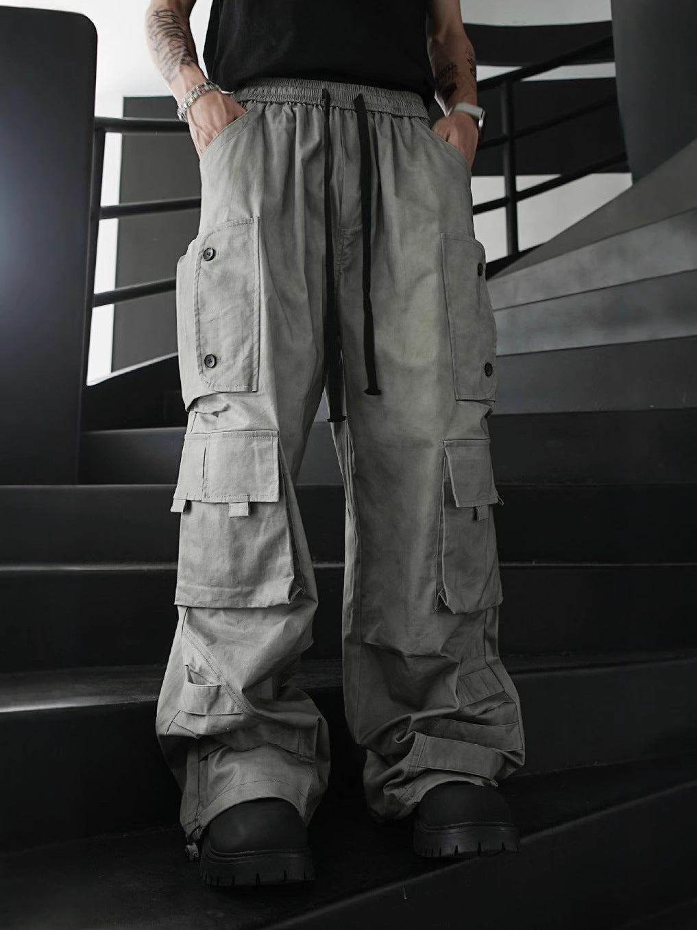 Baggy Lightweight Khaki Cargo Pants
