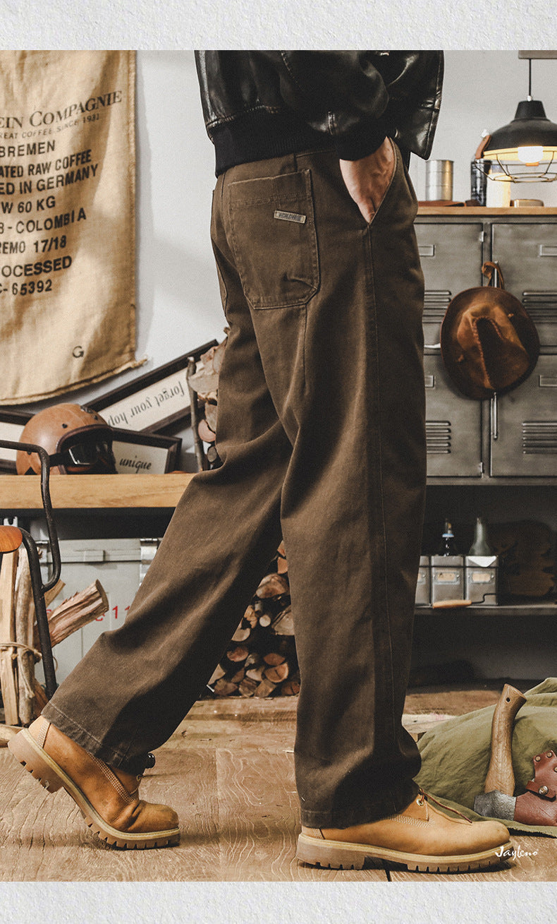 Vintage Washed Heavyweight Straight Leg Pants