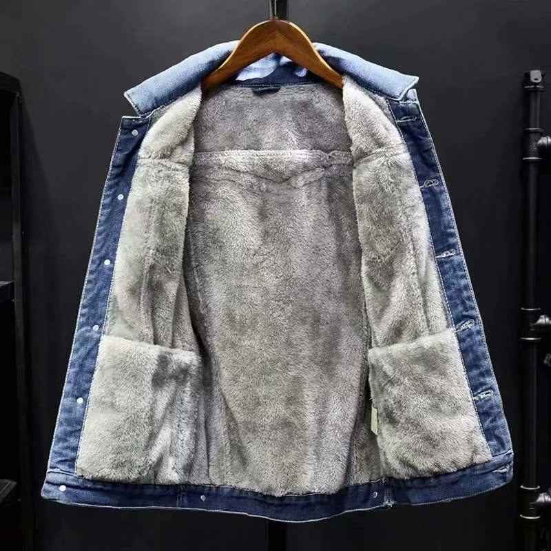 Velvet Thicken Denim Jacket