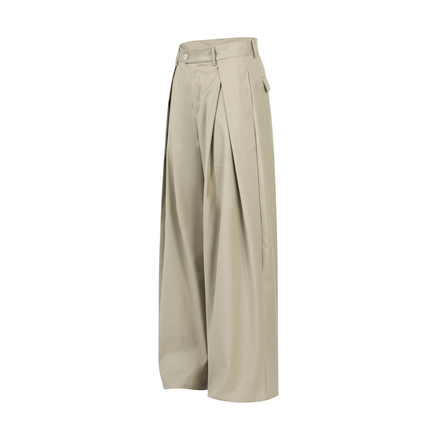 Retro Loose Pleated Deconstructed Casual Trousers