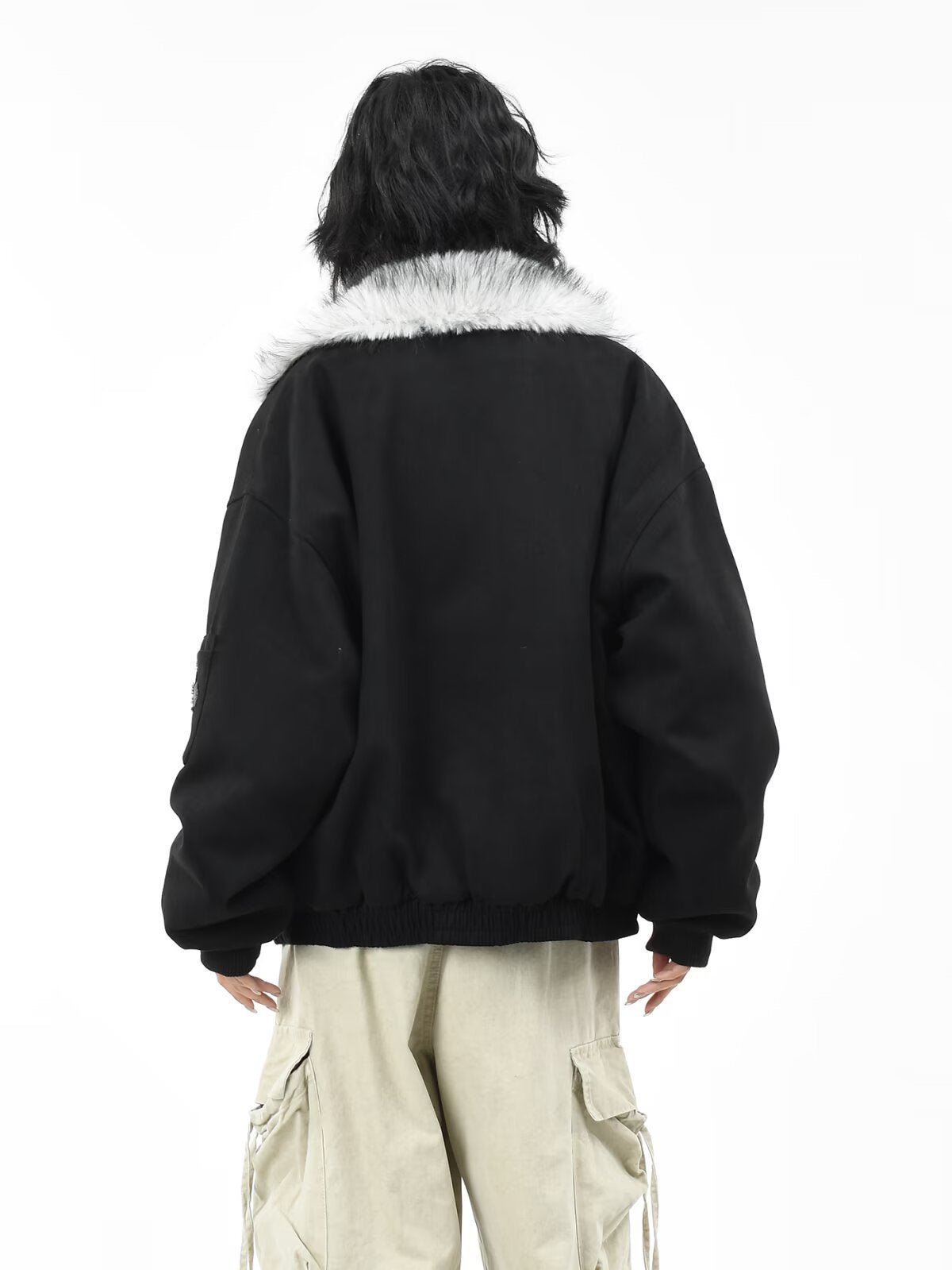 Faux Fur Shearling Cross Jacket