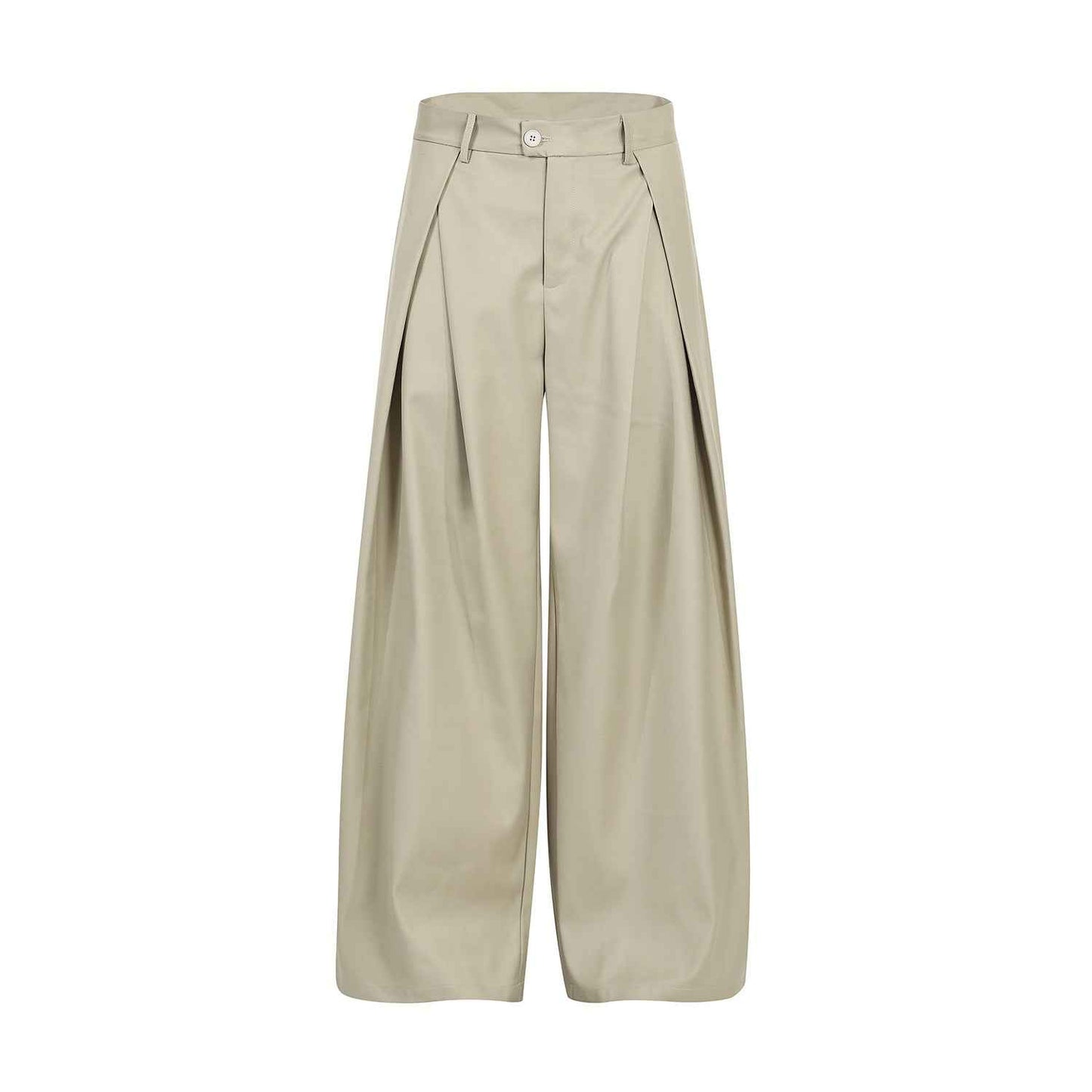 Retro Loose Pleated Deconstructed Casual Trousers