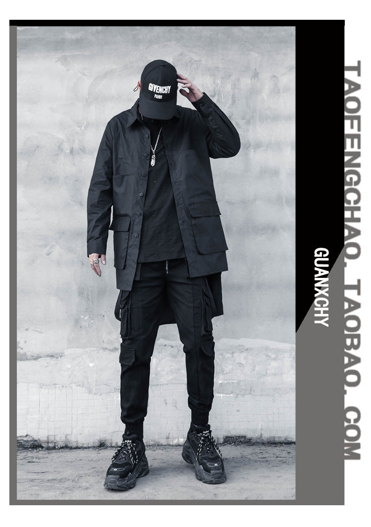 Black Long Overshirt Jacket
