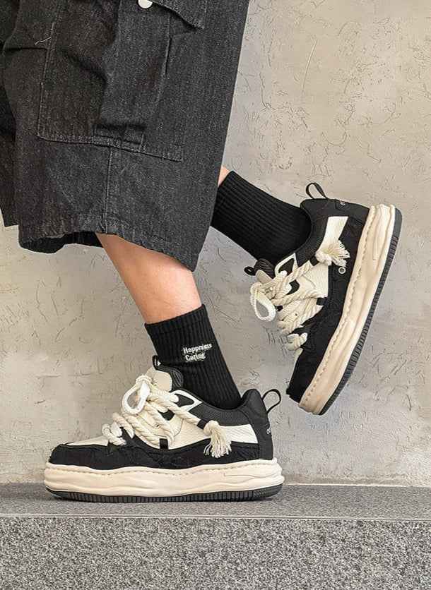 Tassel Twist | Rope Lace Platform Sneakers