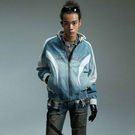 Retro Biker Splicing Jacket