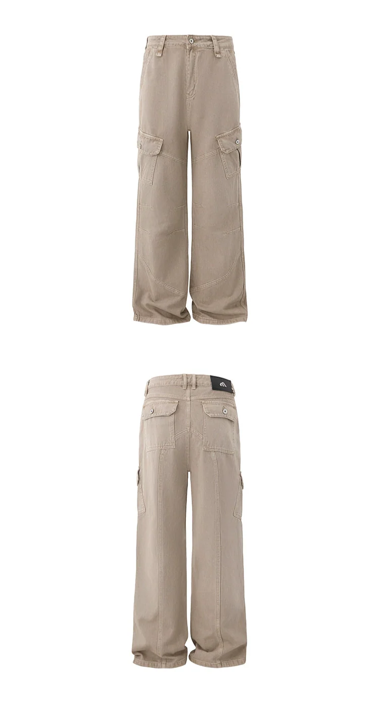 Retro Washed Relaxed Khaki Jeans