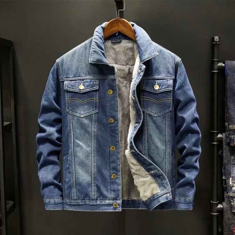 Velvet Thicken Denim Jacket