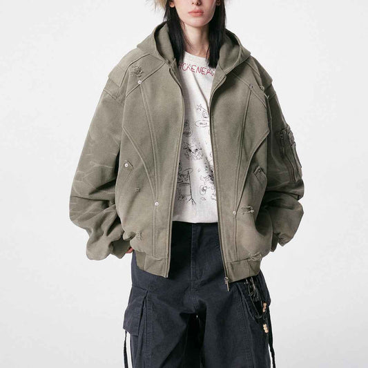 Heavy Washed Distressed Jacket