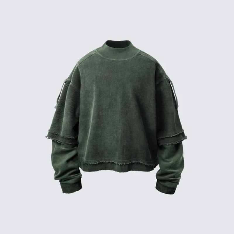 Double Layered 'Abyss' Washed Sweatshirt