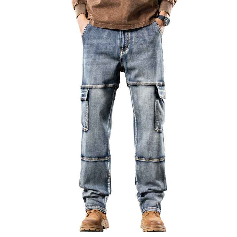 Denim Cargo Pants Jeans
