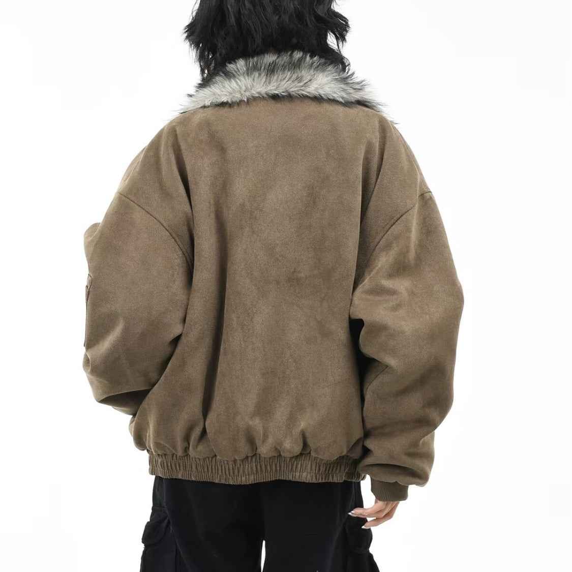 Faux Fur Shearling Cross Jacket