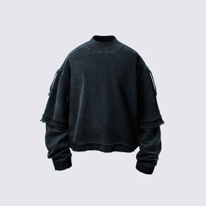 Double Layered 'Abyss' Washed Sweatshirt