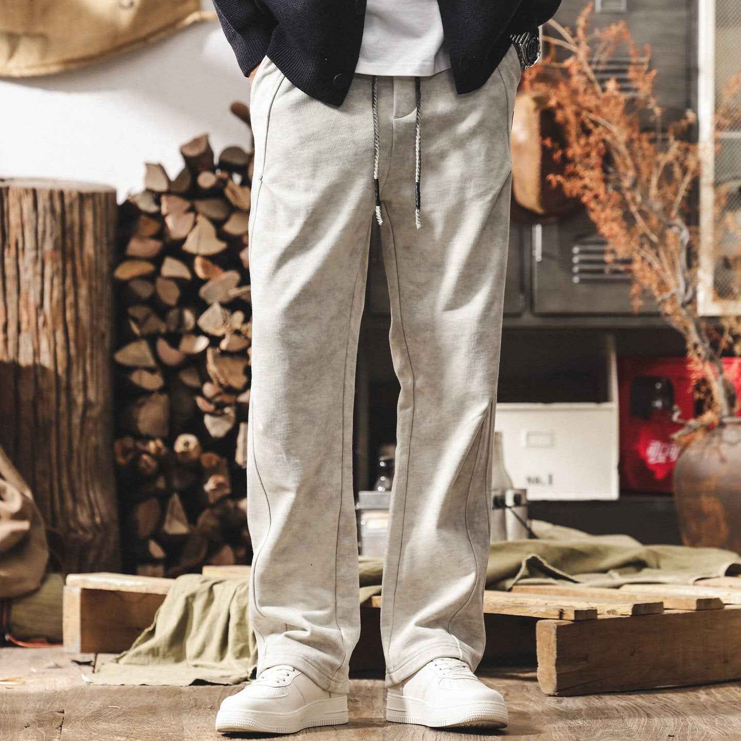 Washed Straight Leg Joggers