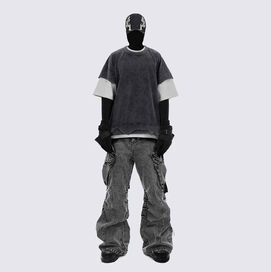 Baggy Washed Cargo Pants