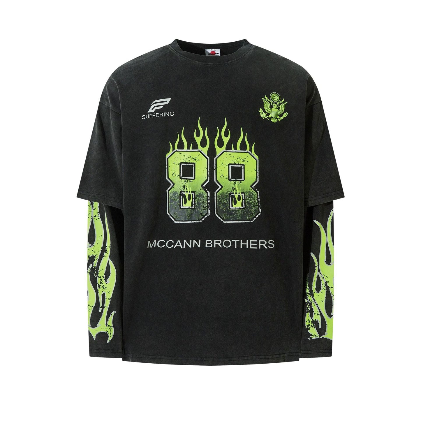 Green Flame '88' Long Sleeve Tee