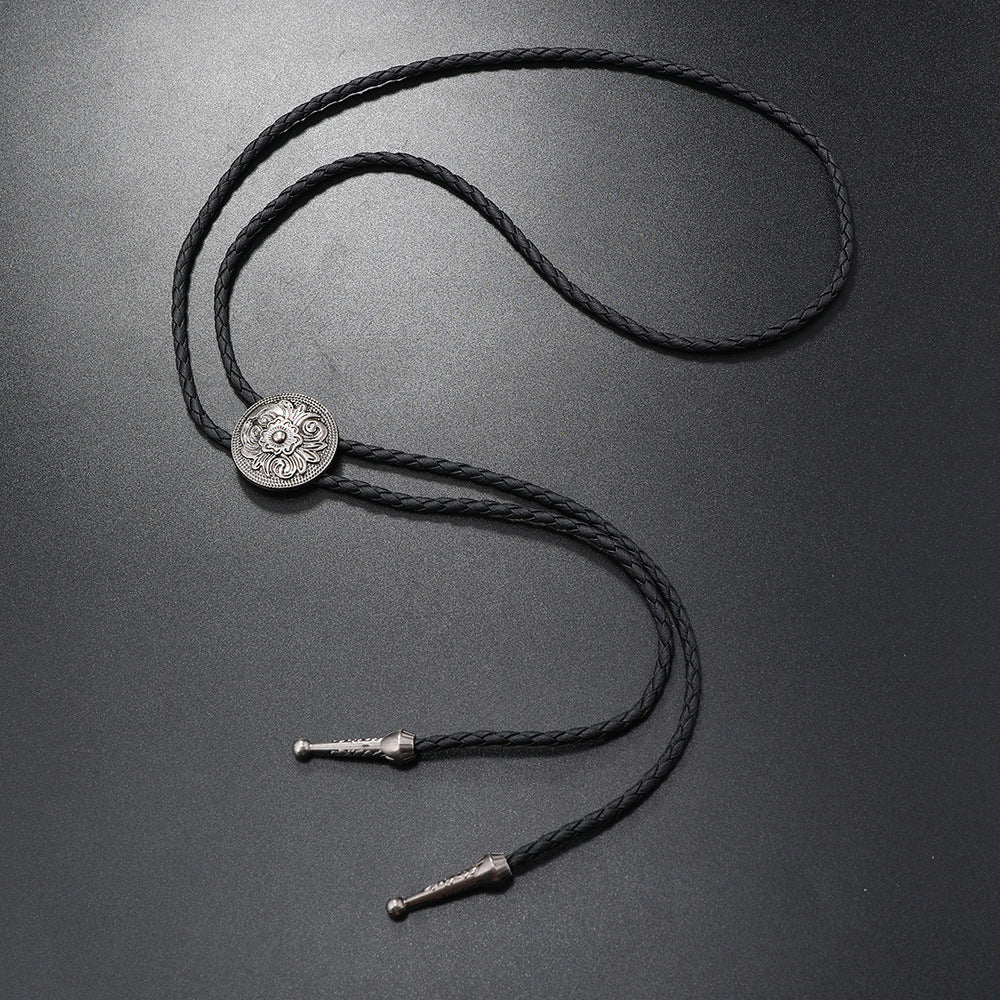 Arabesque Shield Bolo Tie Necklace