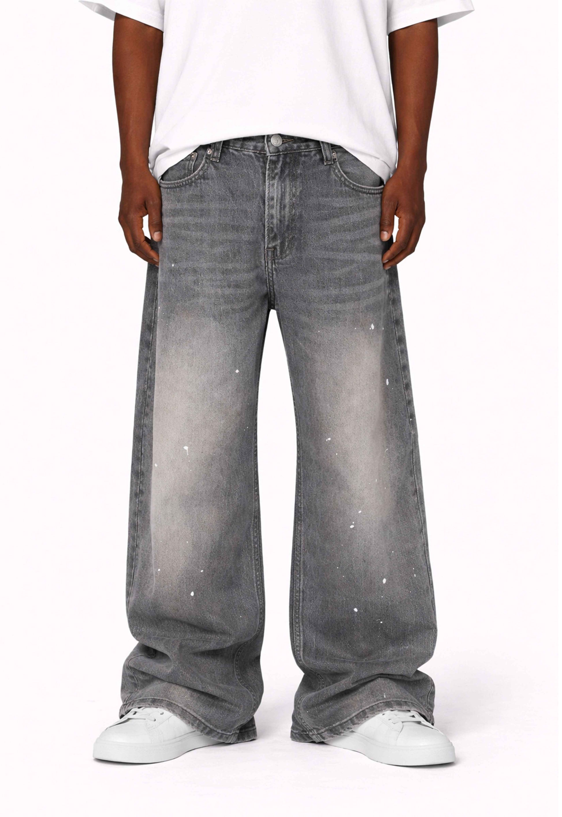 SLATE WIDEBOY SPLATTER DENIM