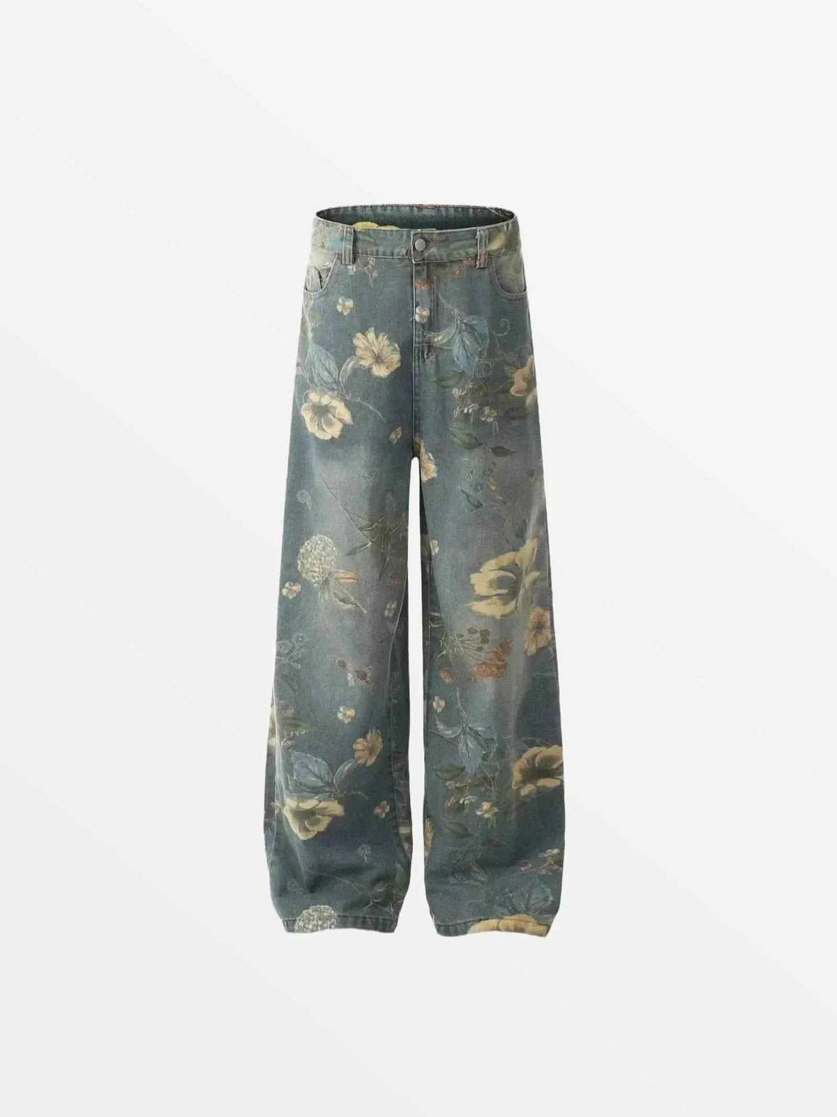Denim Pant Flowers