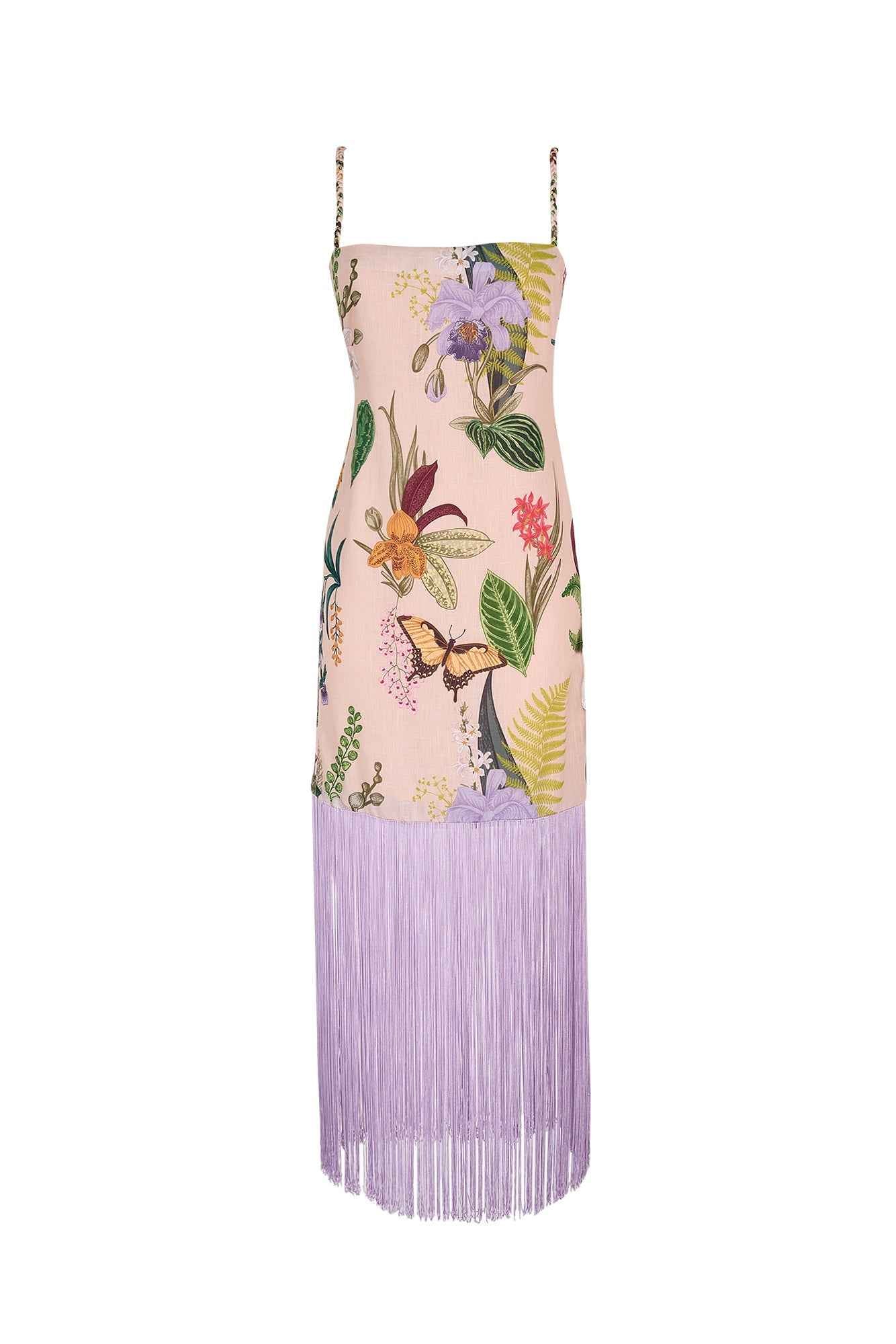 PAPILLON DRESS IN JARDIN PRINT SOFT KHAKI