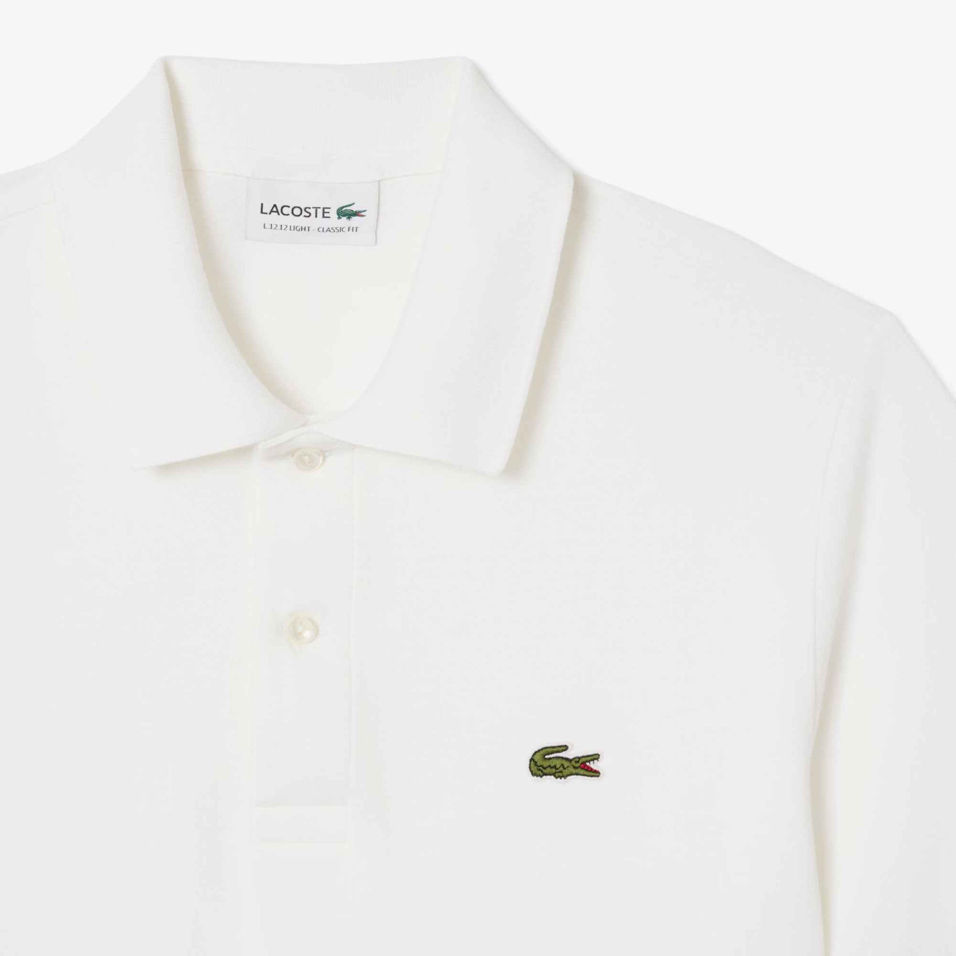 Lacoste Mens Light Pique Polo - White