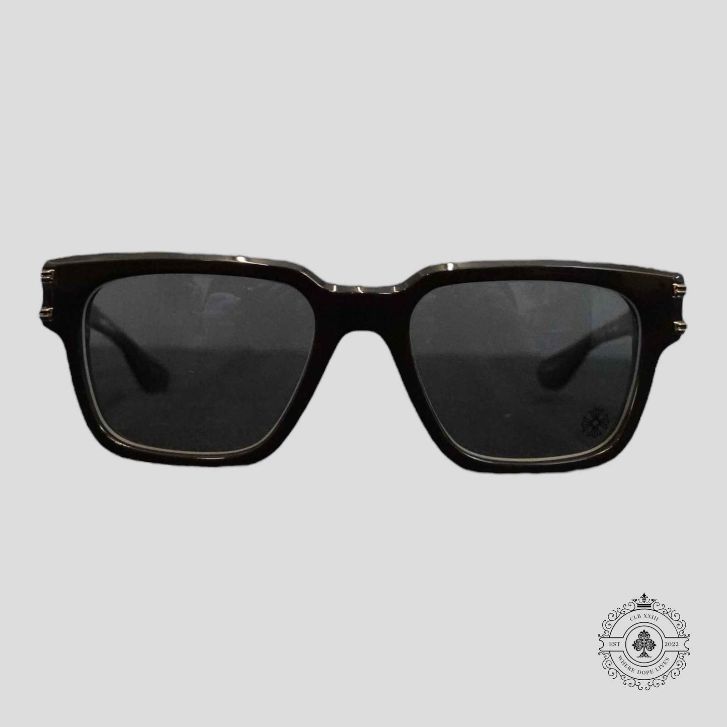 Chrome Hearts Bulge Glasses in Brown/Gold