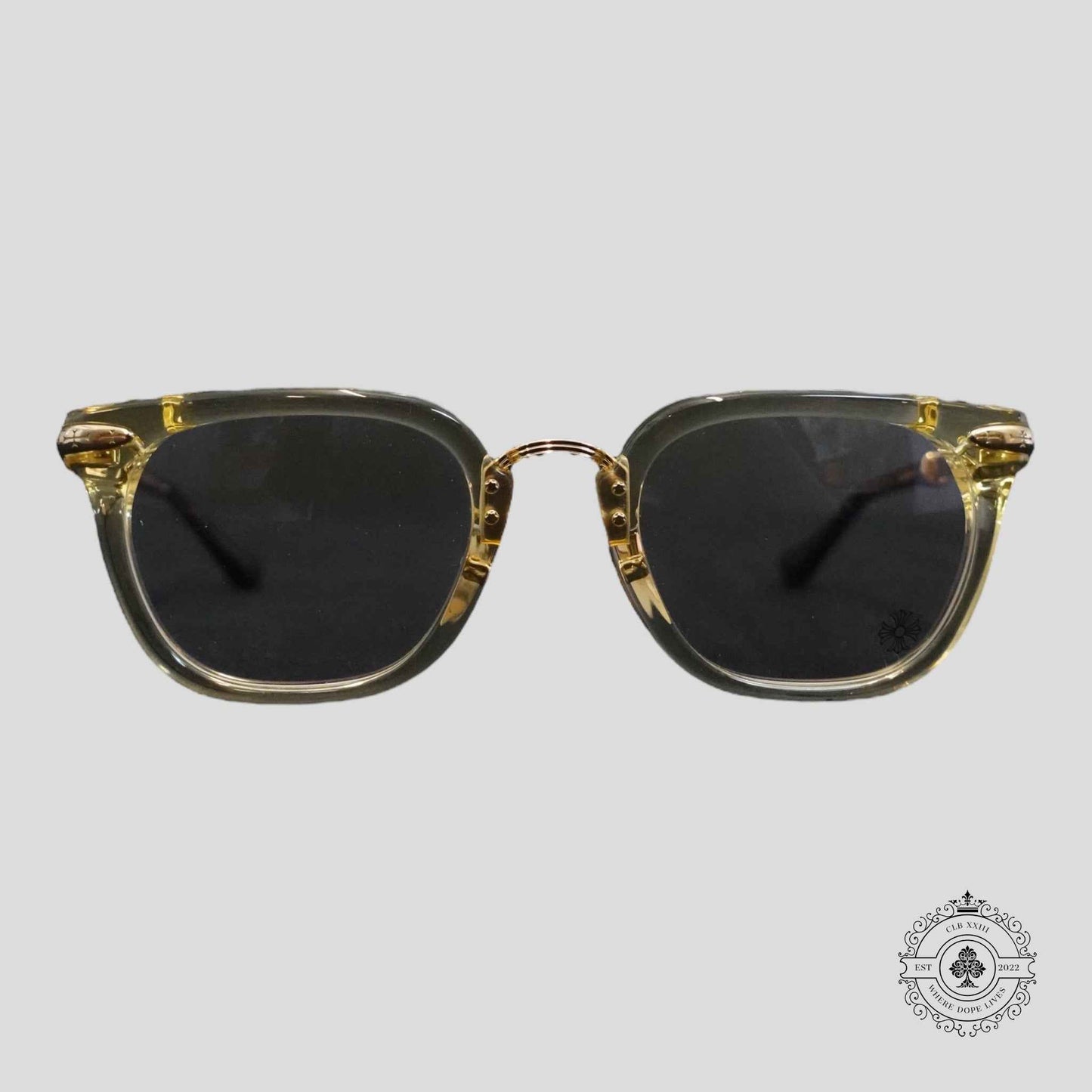 Chrome Hearts Titanasluvr Glasses in Tortoise Shell/Gold