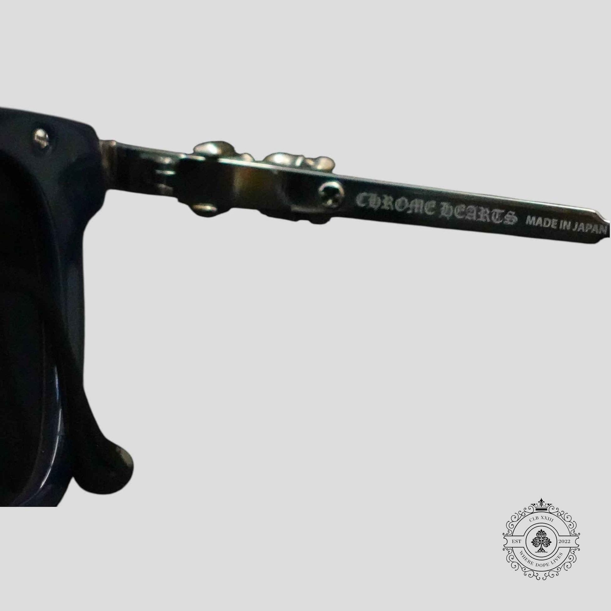 Chrome Hearts Overpoked Sunglasses in Silver/Blue